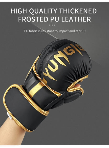 Iron Forge™ Combat Pro MMA Gloves | Half Finger Training Gloves