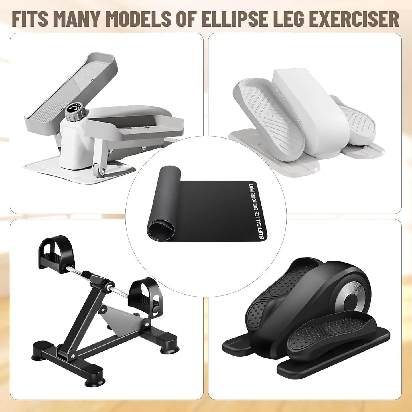 Durable Anti-Slip Fitness Equipment Mat Waterproof Scratch Resistant Floor Mat for Gym Machines