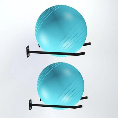Yoga Ball Wall Mount Storage Rack Set Heavy Duty Metal Exercise Ball Holder Organizer for Home Gym Yoga Studio Fitness Equipment