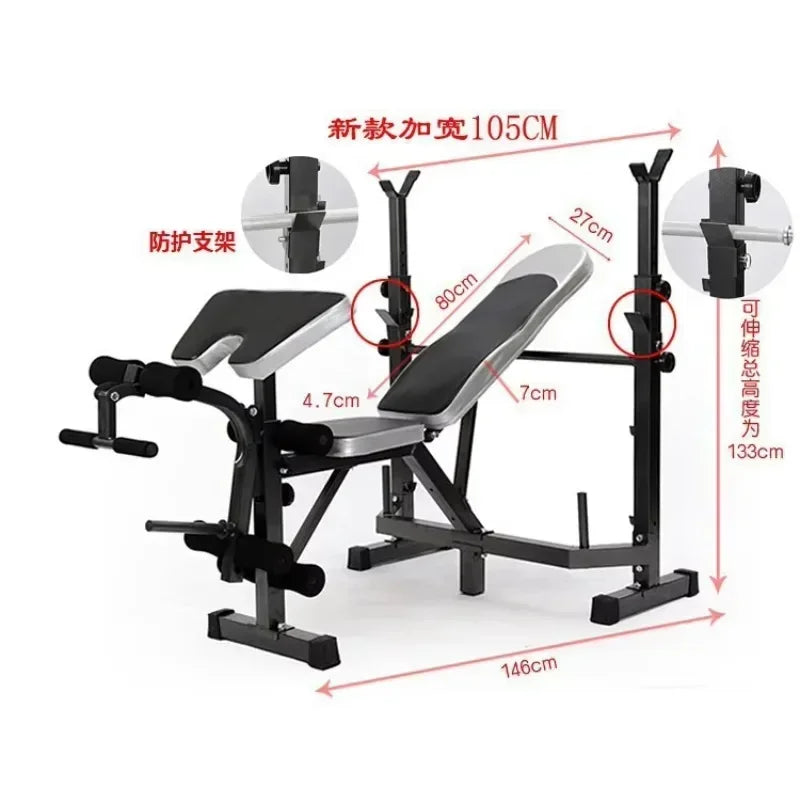 Newly Upgraded Heavy Steel Fitness Multifunctional Weightlifting Stool Home Fitness Gym Comprehensive Training