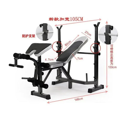 Newly Upgraded Heavy Steel Fitness Multifunctional Weightlifting Stool Home Fitness Gym Comprehensive Training