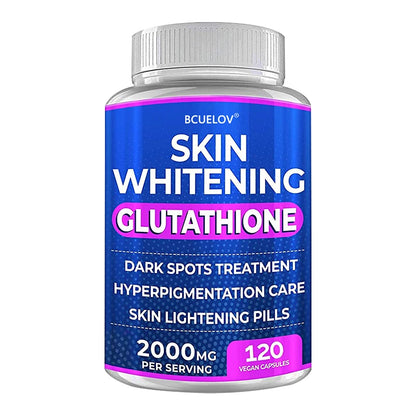 Turmeric Bearberry Vitamin Glutathione Skin Whitening Pills - 2000 mg - Offsets free radicals and reduces oxidative stress