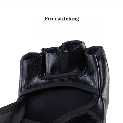 Iron Forge™ Tactical MMA Gloves | Leather Half Finger Training Gloves